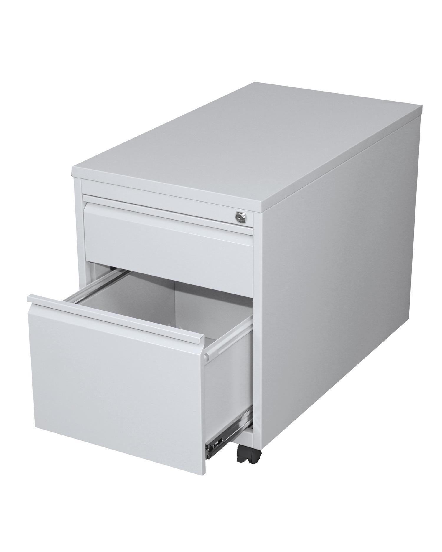 Rollcontainer - Frontgriff - 1 Schublade + 1 Hängeregistratur - 610x460x790 mm (HxBxT)