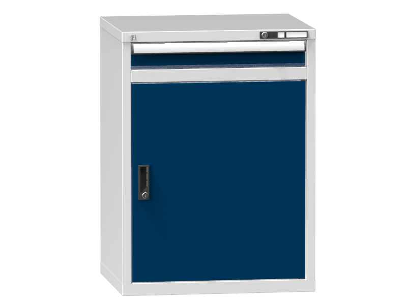 Schubladenschrank - Standcontainer  - 1 Schublade, 1x Tür 750 mm - 990x731x600 mm (HxBxT)