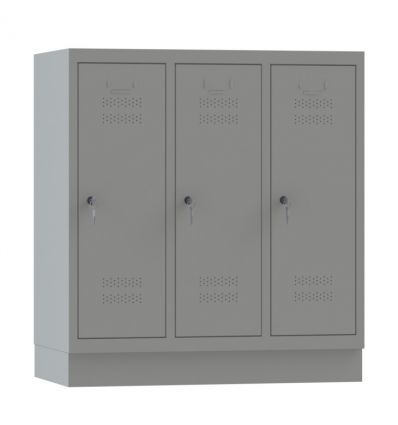 Spind - 3 Abteile - Kindergartenschrank - 978x900x480 mm (HxBxT)