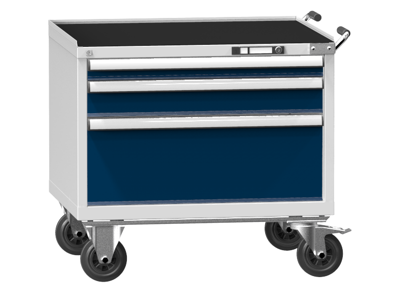 Mobile Container - Rollcontainer  - 1+1+1 Schublade - 855x884x753 mm (HxBxT)