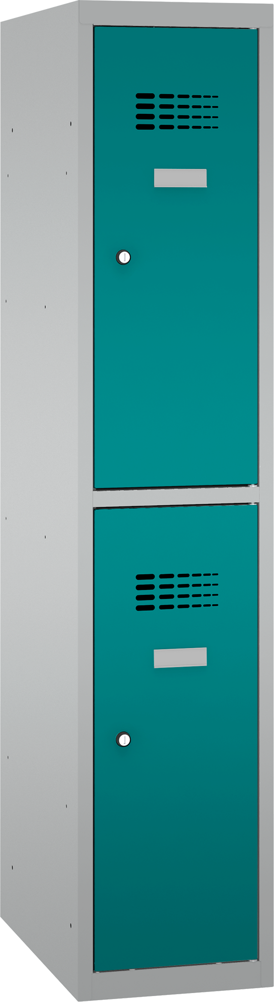 Garderobenschrank - 1 Abteil -  2 Fächer - for young pupils- 1450x300x500 mm (HxBxT)