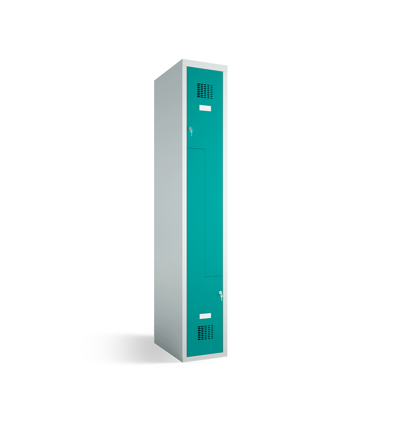 Z-Spind, Garderobenschrank - 1 Abteil - 2 Fächer  1800x300/400x500 mm (HxBxT)