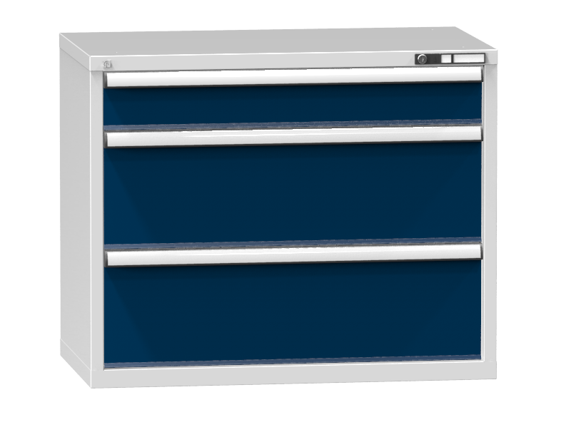 Schubladenschrank - Standcontainer  -  1+2 Schublade - 840x1037x600 mm (HxBxT)