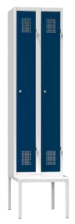 Spind - 2 Abteile - mit Bank - 2080x500x500 mm (HxBxT)