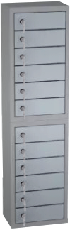 Wertfachschrank hängend - 1 Abteil - 12 Fächer