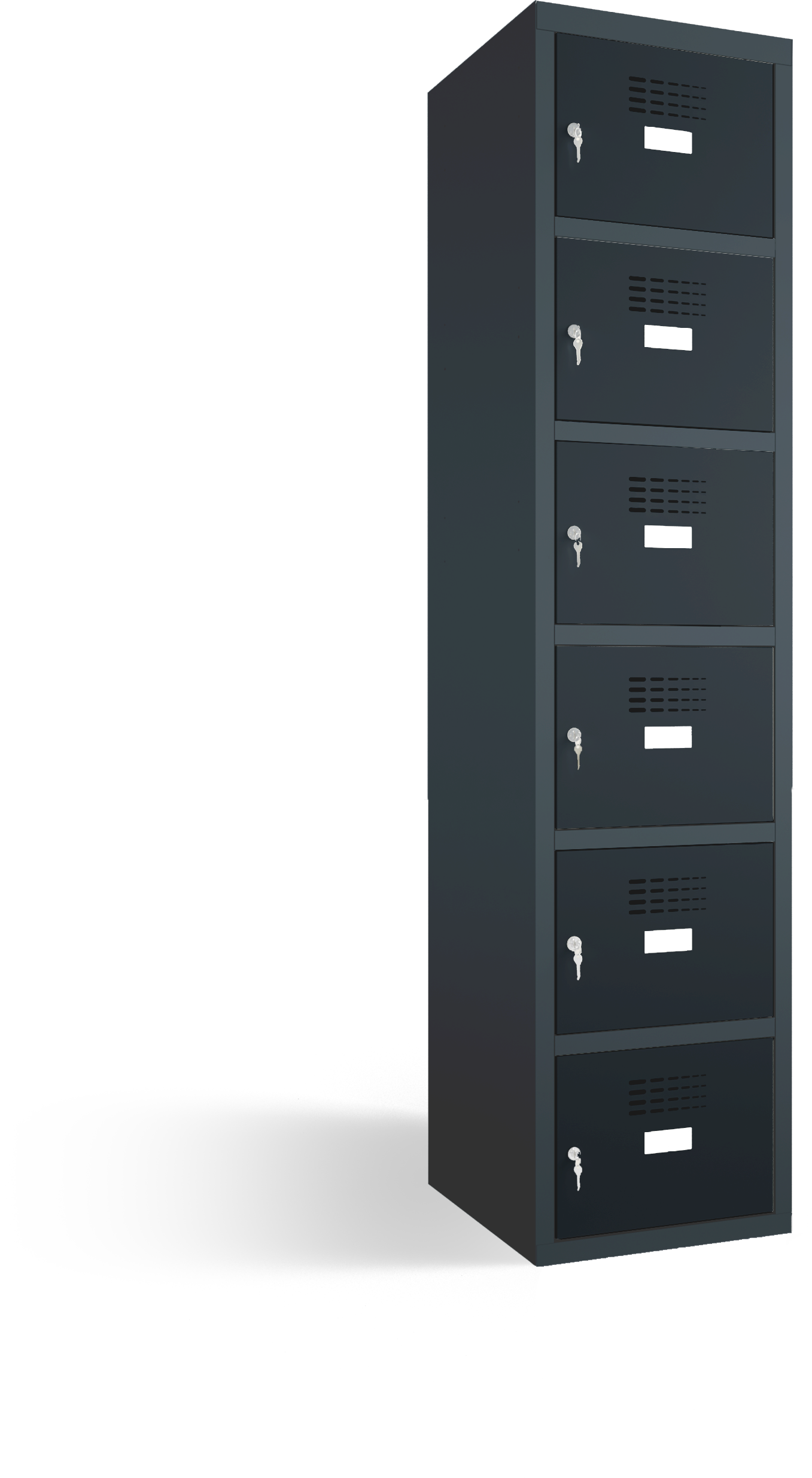 Wertfachschrank - 1 Abteil - 6 Fächer - Restposten  - RAL 7016 anthrazitgrau