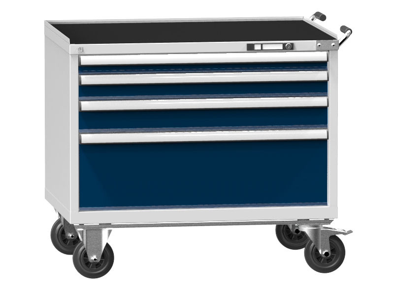 Mobile Container - Rollcontainer  - 1+1+1+1 Schublade - 955x1037x753 mm (HxBxT)
