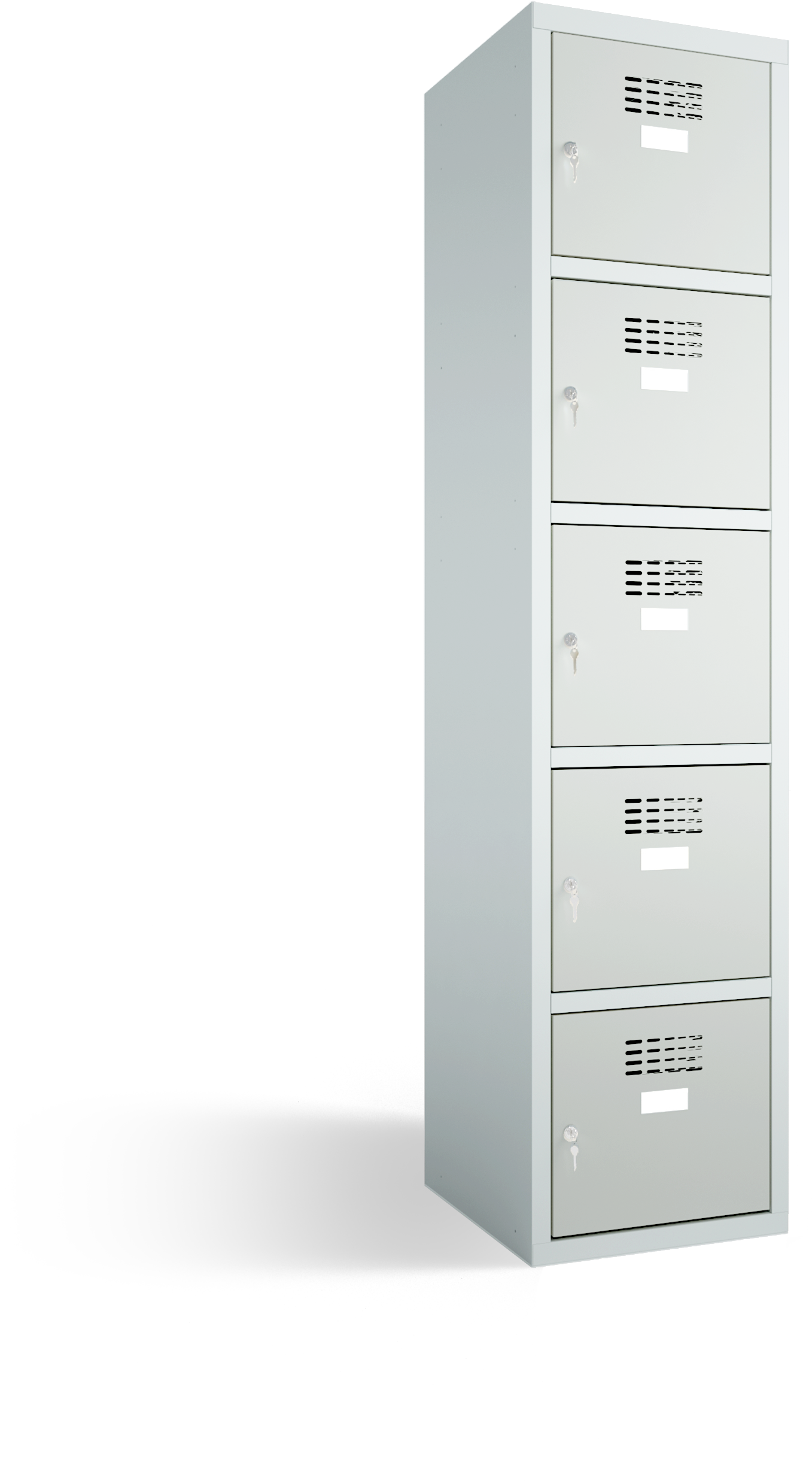 Schließfachschrank - 1 Abteil - 5 Fächer