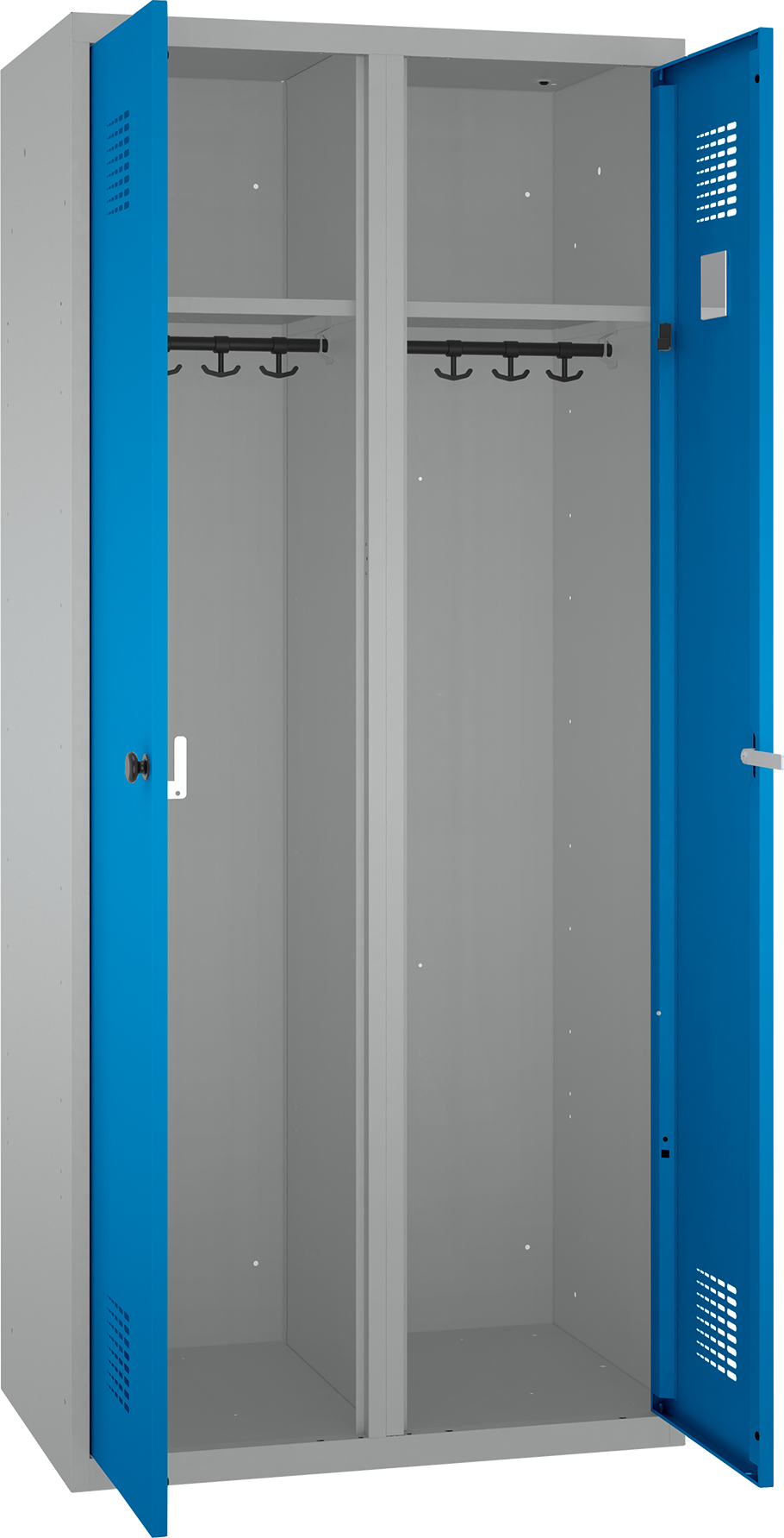 Doppelspind– 2 Abteile Kleiderstange links/rechts
