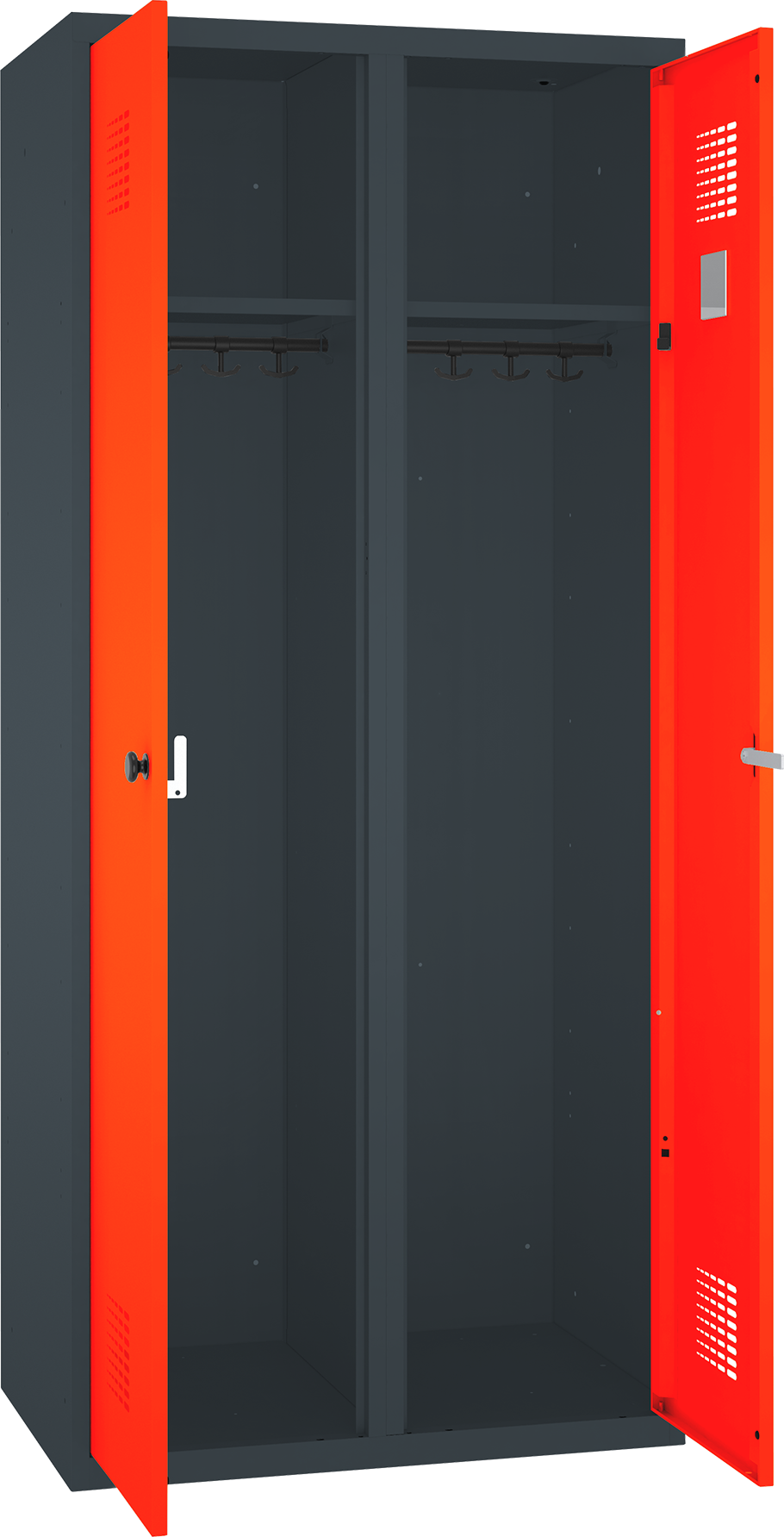 Doppelspind– 2 Abteile Kleiderstange links/rechts