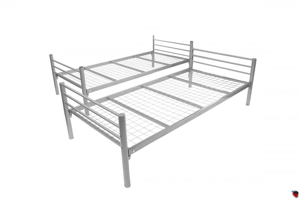 Stahlbett 90 x 200 cm - HALLE - als 2 Einzelbetten